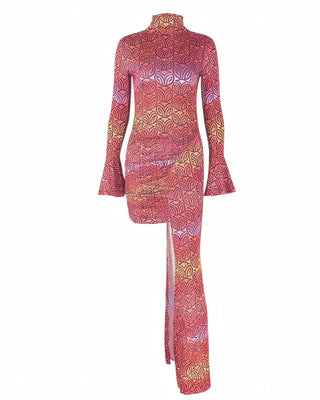 YAMINA Draped Cutout Bodycon Maxi Dress-Meeba &amp; Mae