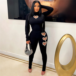 ESME Embelished Heart Cutout Set-Meeba &amp; Mae