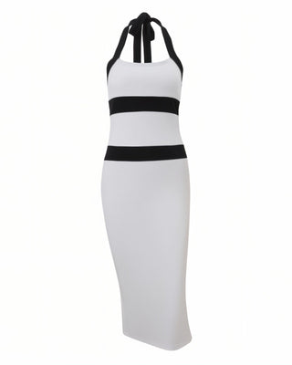 DESIREE Contrast Halter Neck Midi Dress