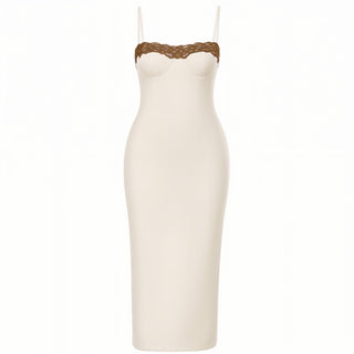 CASEY Lace-Trim Corset Maxi Dress-Meeba &amp; Mae