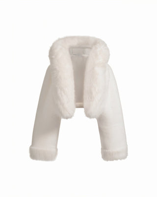 EZRA Plush Oversized Faux Fur Hooded Jacket