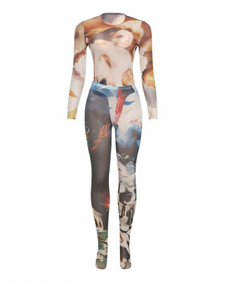SHELBY Abstract Print Mesh Top & Tights Set-Meeba &amp; Mae
