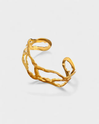 ZELINE Sculpted Gold Cuff Bracelet