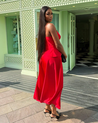 ROMILDA Cut-Out Tie-Front Cami Top & Midi Skirt Set-Meeba &amp; Mae