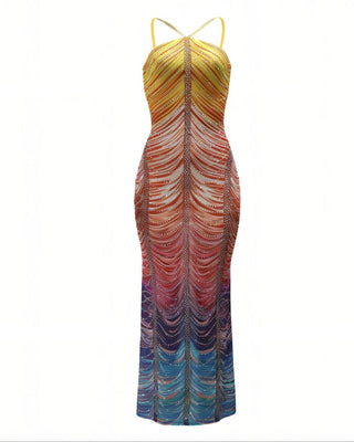 NERINE Rhinestone Embellished Maxi Dress-Meeba &amp; Mae