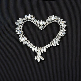 ESME Embelished Heart Cutout Set-Meeba &amp; Mae