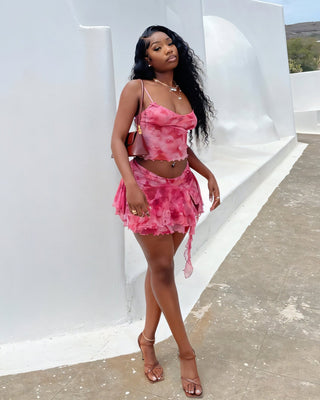 DELILAH Camisole Top & Ruffle Mini Skirt Set-Meeba &amp; Mae