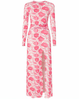 DELPHIA Floral Print Long Sleeve Slit Maxi Dress-Meeba &amp; Mae