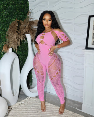 ELISE Cutout Rhinestone Jumpsuit-Meeba &amp; Mae