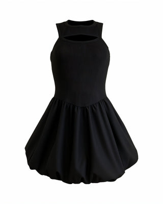 MORIGAN Front Cut-Out Bubble Mini Dress-Meeba &amp; Mae