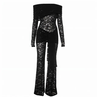 JAIANA - LACE LONG SLEEVED JUMPSUIT