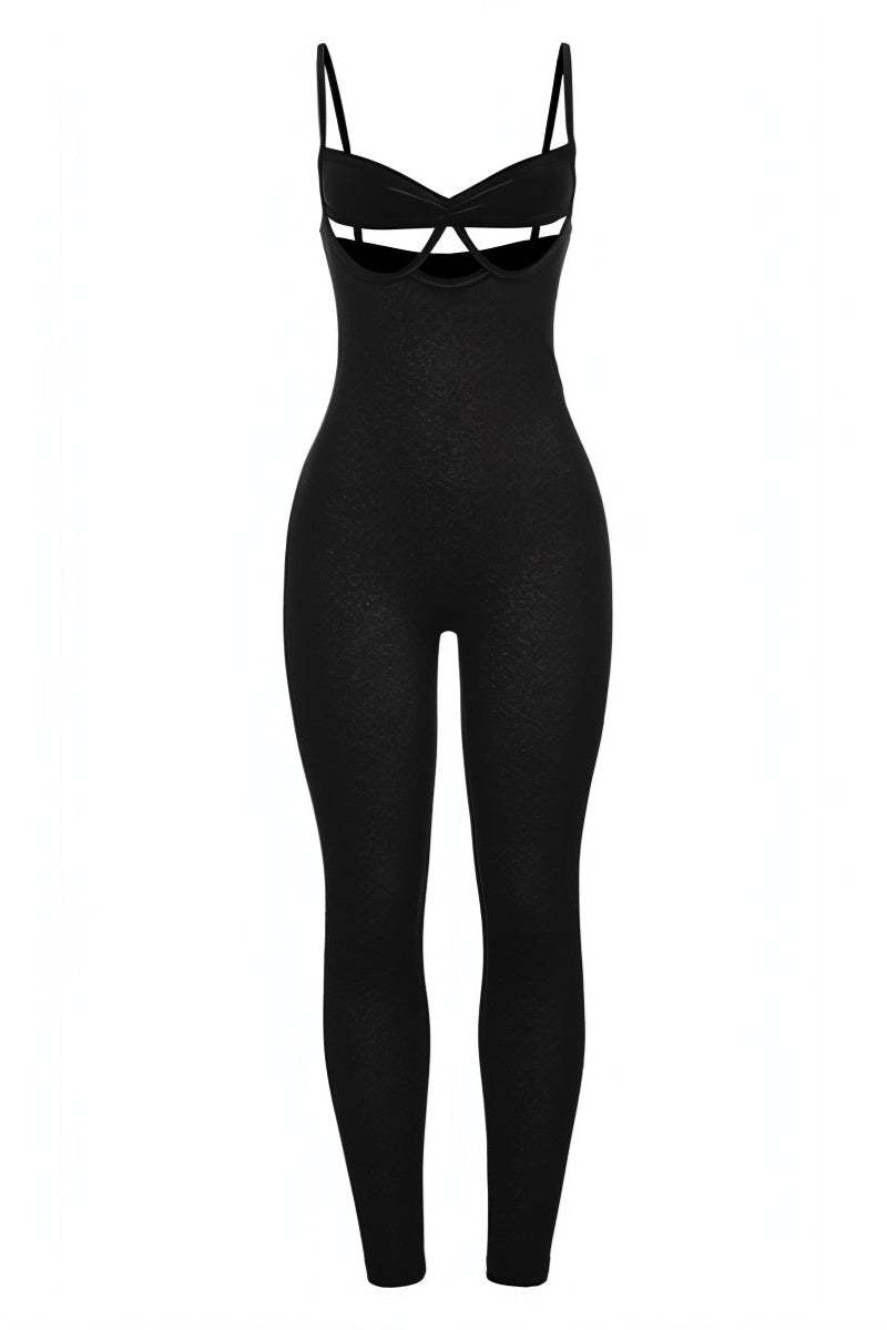 JANELLE Hollow Perspective Jumpsuit-Meeba &amp; Mae