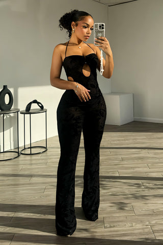 DEJA - MESH PRINT JUMPSUIT