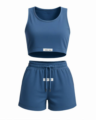 CHERRY Crop Tank & Drawstring Shorts Set-Meeba &amp; Mae