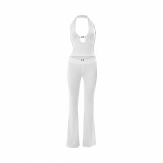 SIANE Halter Cutout Top & Studded Pant Set-Meeba &amp; Mae