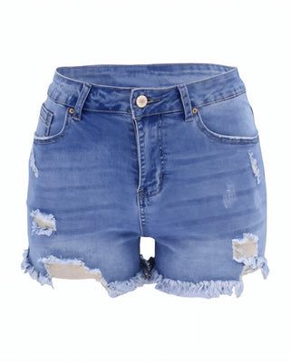DANAYA Distressed Denim Shorts-Meeba &amp; Mae