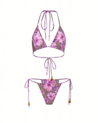 AMANDA Floral & Leopard Print Bikini Set-Meeba &amp; Mae