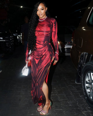 ZOYA Illusion Slit Maxi Dress-Meeba &amp; Mae