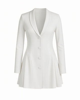 KLEA Structured Button-Up Blazer Dress-Meeba &amp; Mae