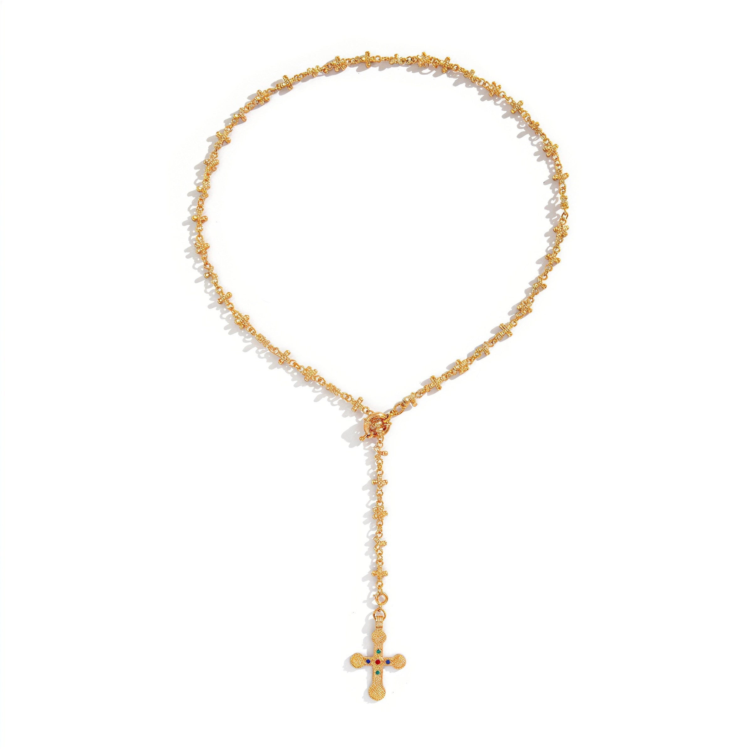 ALIUS Cross Clustered Necklace-Meeba &amp; Mae