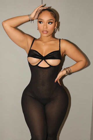 JANELLE Hollow Perspective Jumpsuit-Meeba &amp; Mae