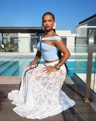 ALAIRE One-Shoulder Ring Accent Top-Meeba &amp; Mae