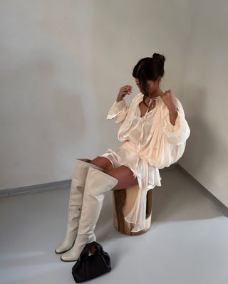 LUMA Ruffled Mini Dress-Meeba &amp; Mae