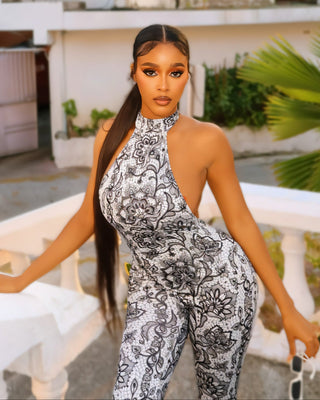 TALA Floral Backless Jumpsuit