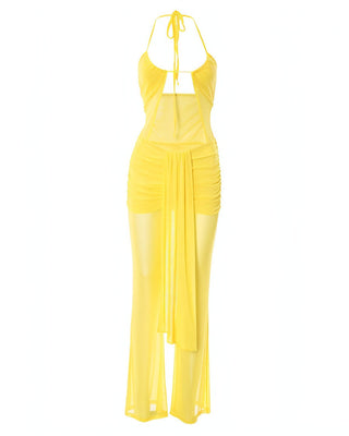 JEMMA Mesh Cutout Drape Jumpsuit-Meeba &amp; Mae