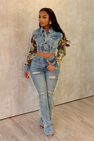 SHAY Denim Jacket & Pant Set