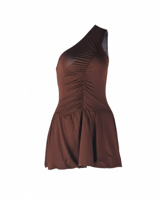 SKYRA One-Shoulder Puff Mini Dress-Meeba &amp; Mae