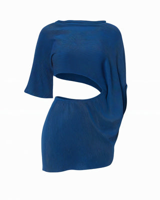 MIA Textured Knit Asymmetrical Cutout Mini Dress-Meeba &amp; Mae