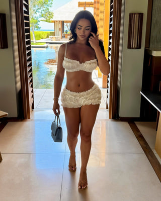 ELIANA Ruffle Detail Shorts Set-Meeba &amp; Mae