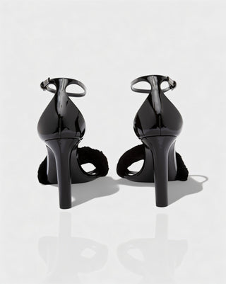 ILUNA Mink Fur Strap Heels