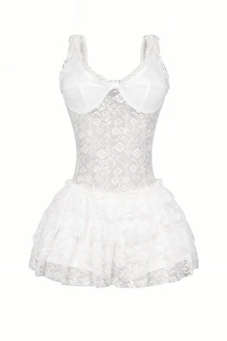 CASSIE Ruffle Mini Dress-Meeba &amp; Mae