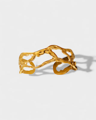 ZELINE Sculpted Gold Cuff Bracelet