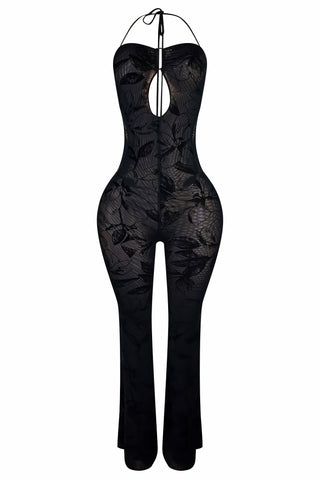 DEJA - MESH PRINT JUMPSUIT