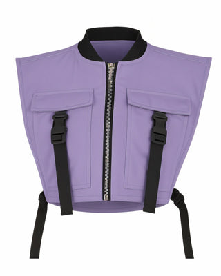 CANDICE Cropped Flap Pocket Buckle Detail Vest-Meeba &amp; Mae