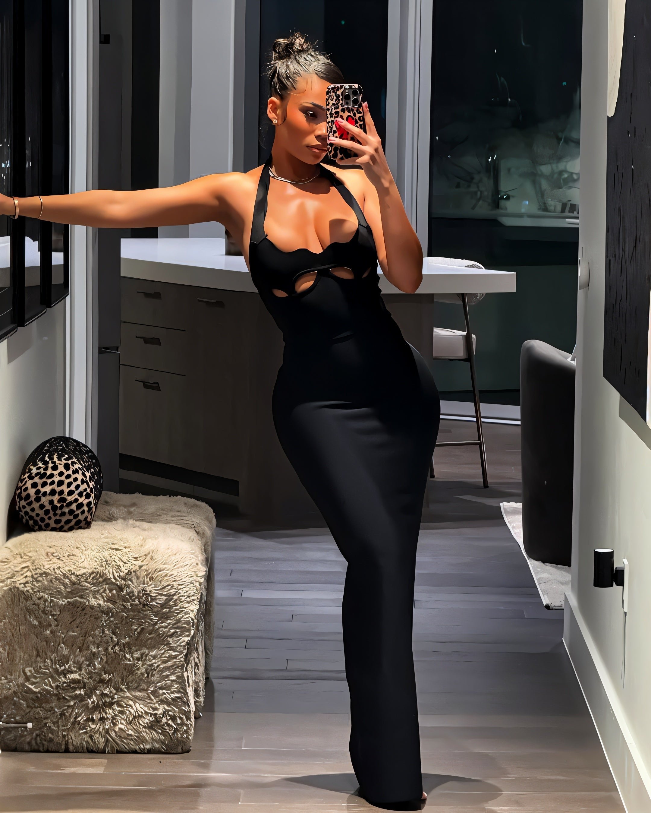 KINSEY Cutout Maxi Dress-Meeba &amp; Mae