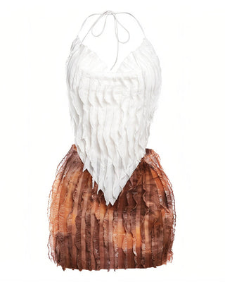 CIARA Ruffled Halter Top & Skirt Set-Meeba &amp; Mae