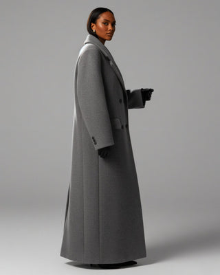 AMARY Oversized Longline Wool Coat