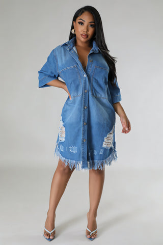 PAULA Denim Dress-Meeba &amp; Mae