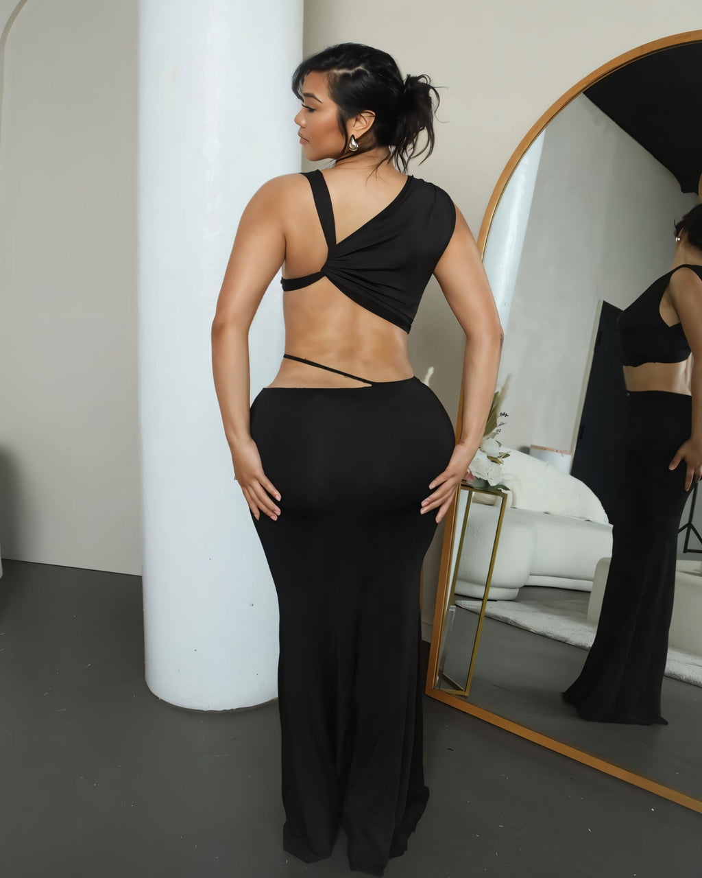 FRANCESCA Oblique Tube Top & Maxi Skirt Set-Meeba &amp; Mae