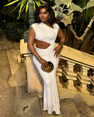 CALIORA Hip Cutout Maxi Dress-Meeba &amp; Mae