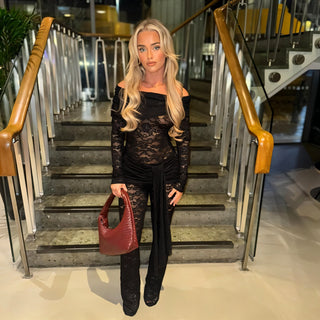 JAIANA Lace Long Sleeved Jumpsuit-Meeba &amp; Mae