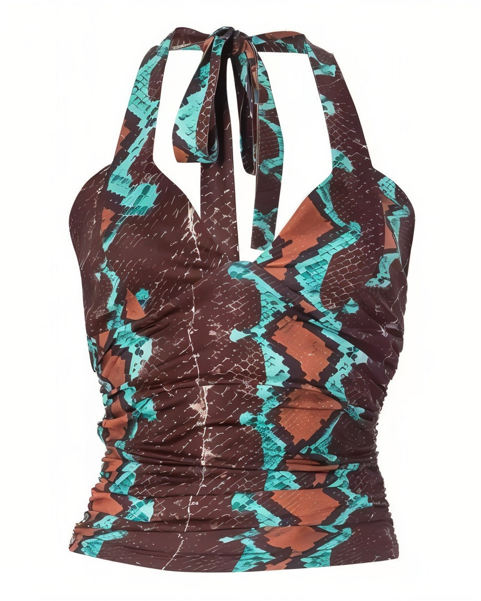 ALIZA Halter Neck Backless Top-Meeba &amp; Mae