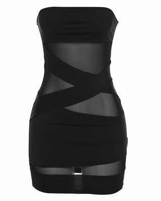 IRIS - MESH-CUTOUT MINI DRESS