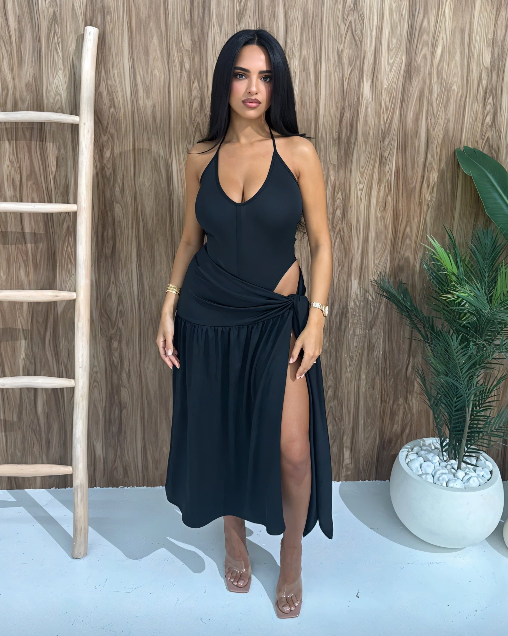 ATANA Knot Midi Dress-Meeba &amp; Mae