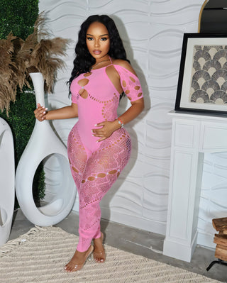 ELISE Cutout Rhinestone Jumpsuit-Meeba &amp; Mae