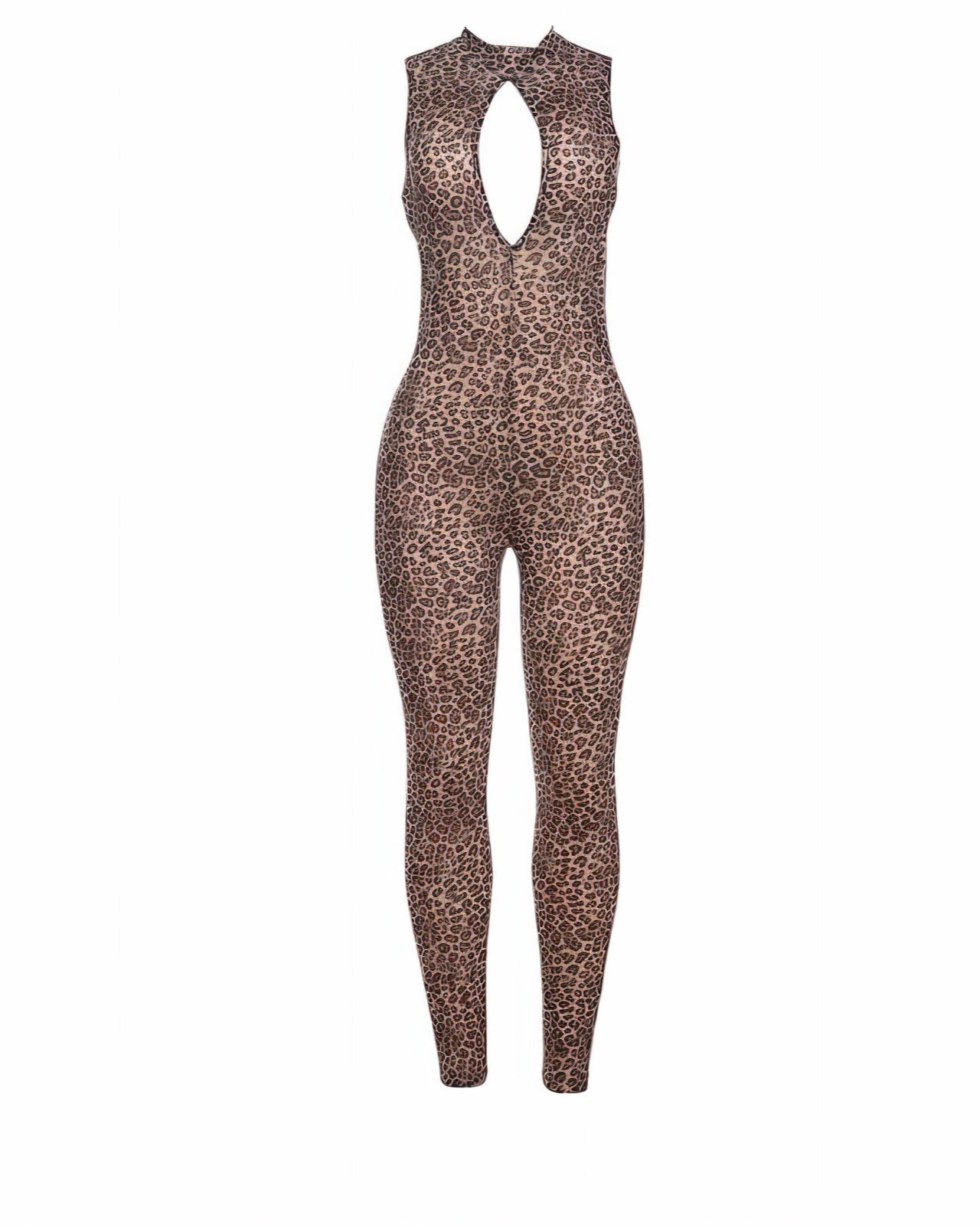 DIONNE High Neck Leopard Jumpsuit-Meeba &amp; Mae